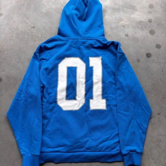 Men's Basketball Series Blue Balenciaga Hoodie - Picture 2 of 2